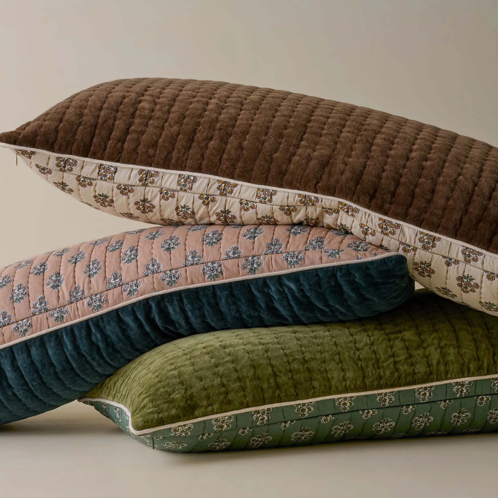 Audrey Velvet Lumbar Pillow- Magical Forest