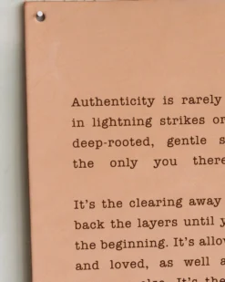 Authenticity Leather Sign