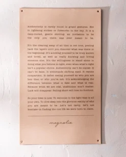 Authenticity Leather Sign