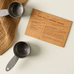 Banana Pudding Wooden Recipe Card