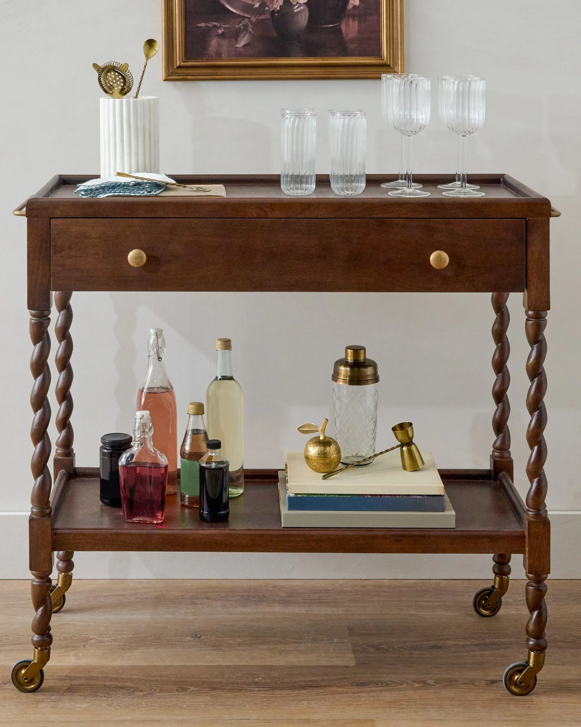 Barley Twist Bar Cart