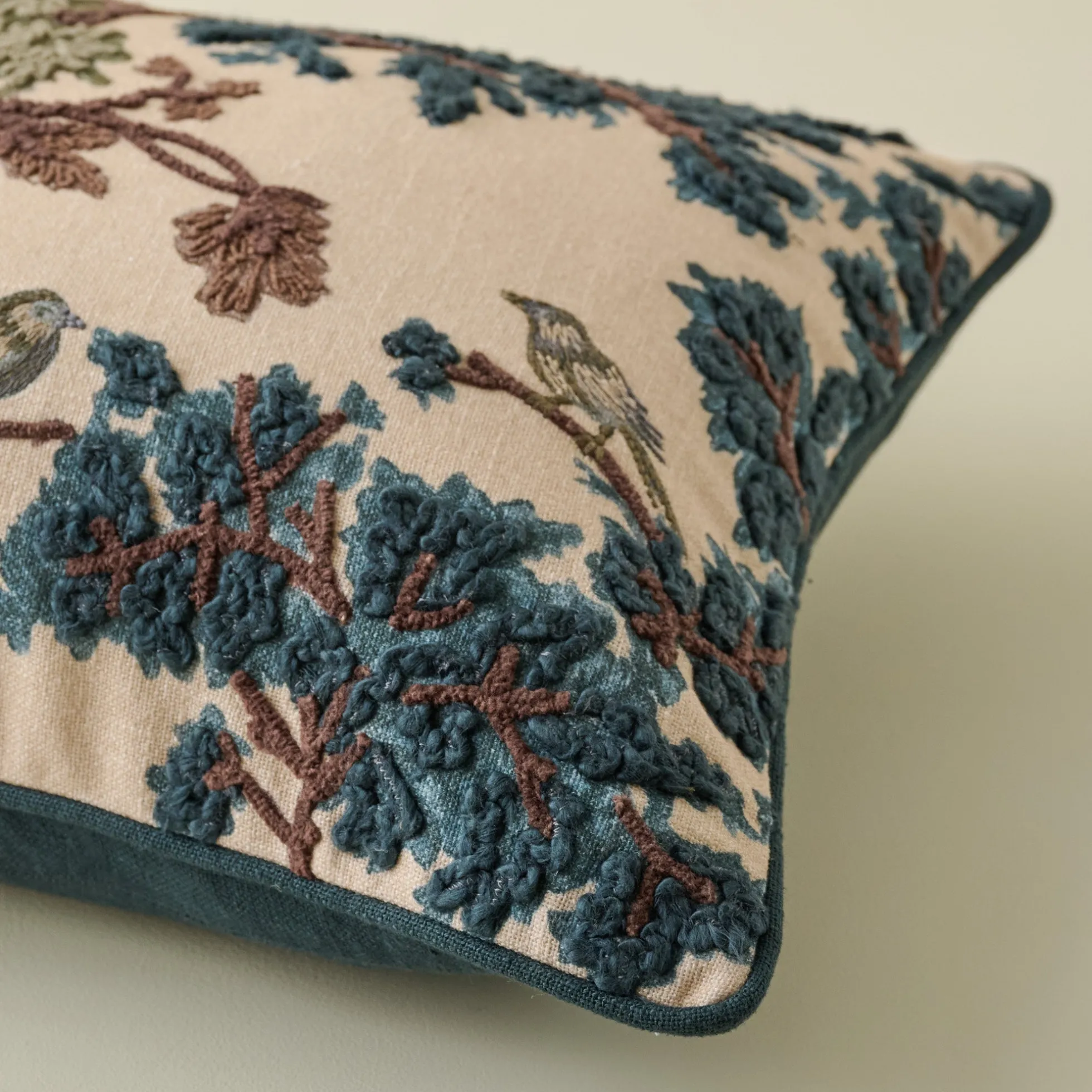 Bennett Embroidered Lumbar Pillow