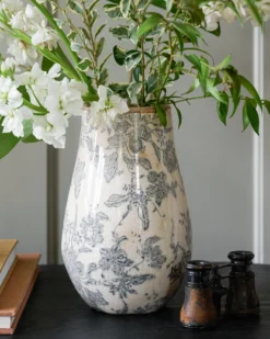 Black and White Distressed Vase