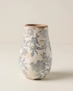 Black and White Distressed Vase