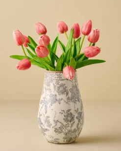 Black and White Distressed Vase