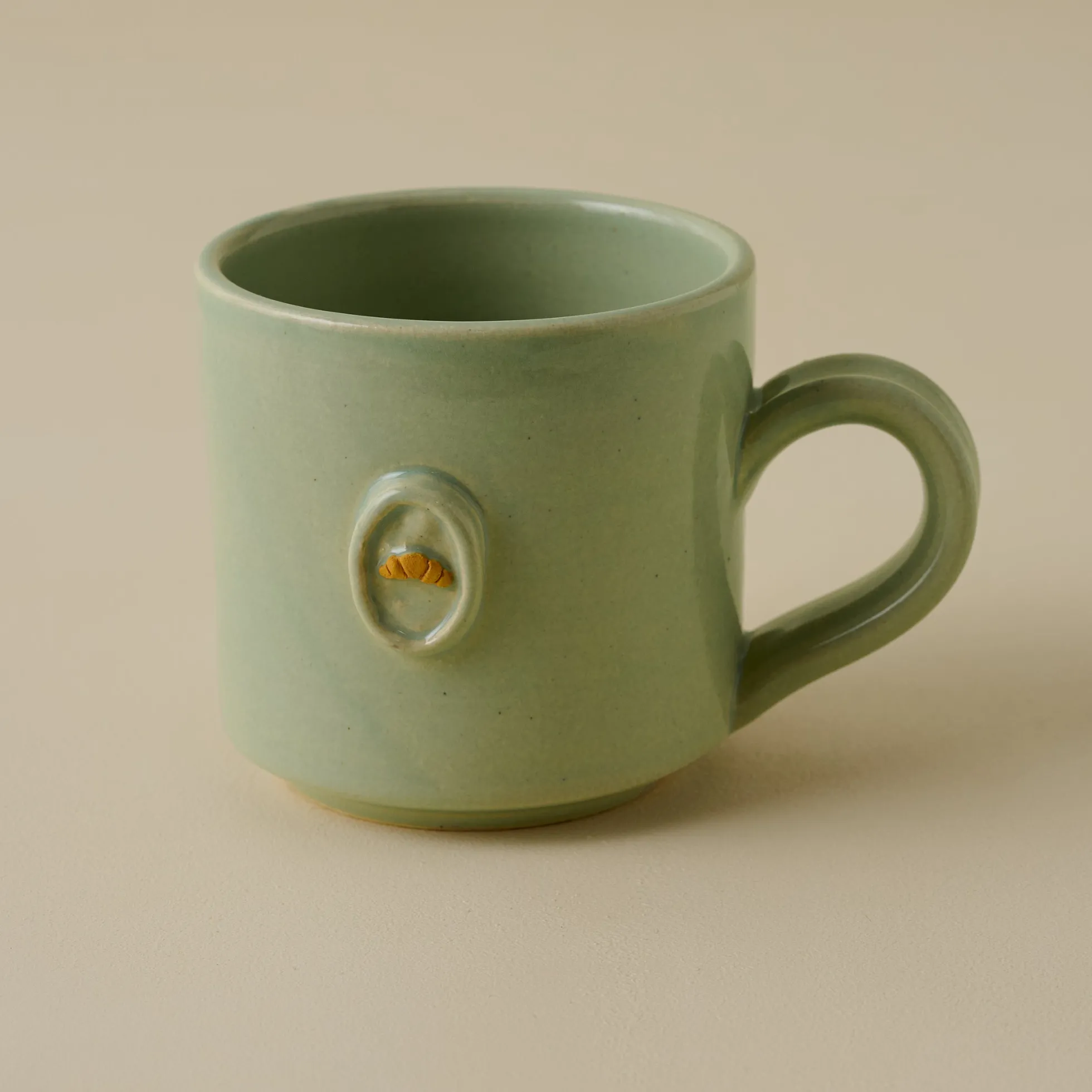 Black Oak Magnolia Press Croissant Mug
