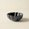 Black Scalloped Cereal Bowl