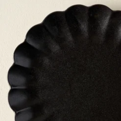 Black Scalloped Plate