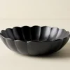 Black Scalloped Serving Bowl