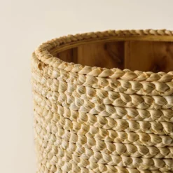 Bleached Woven Plant Stands