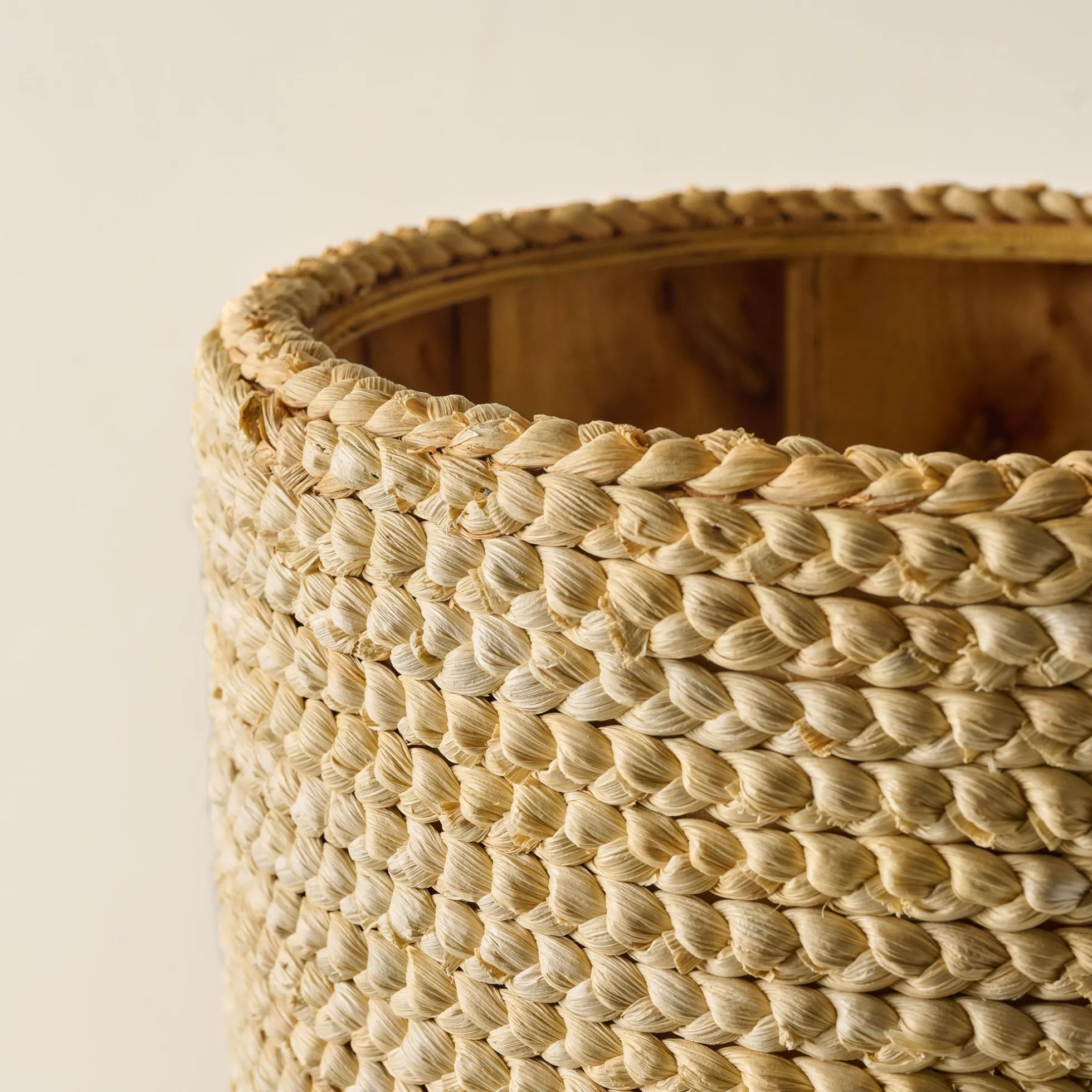 Bleached Woven Plant Stands