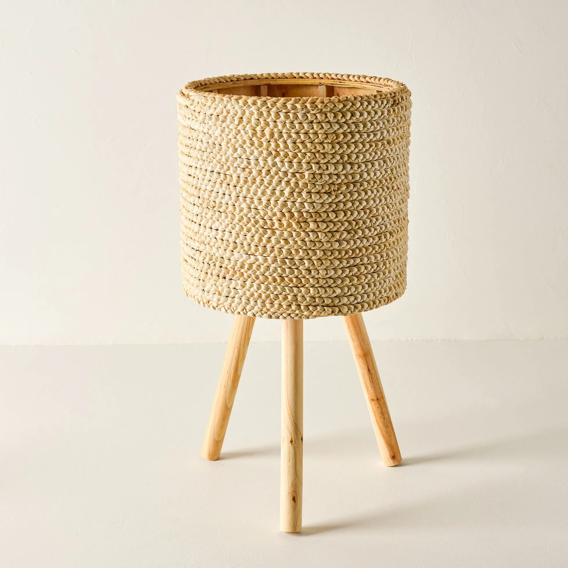 Bleached Woven Plant Stands