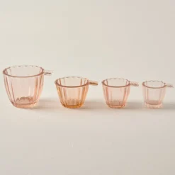 Blush Glass Measuring Cup Set