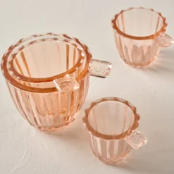 Blush Glass Measuring Cup Set