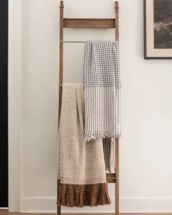 Brass and Wood Library Ladder