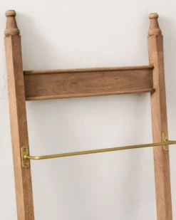 Brass and Wood Library Ladder