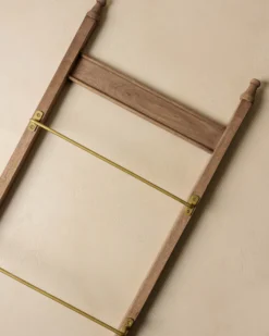 Brass and Wood Library Ladder