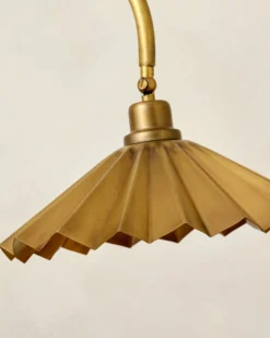 Brass Pleat Floor Lamp