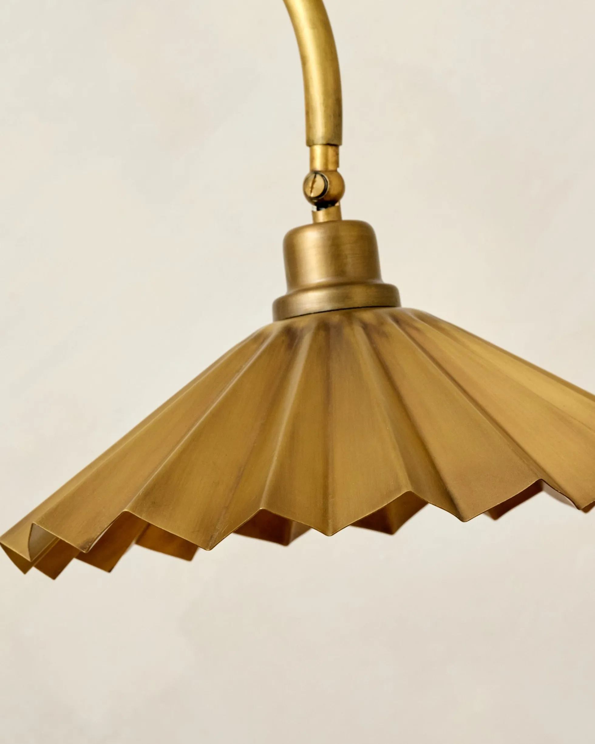 Brass Pleat Floor Lamp