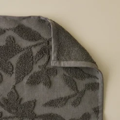 Brown Floral Jacquard Towel