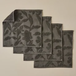 Brown Floral Jacquard Towel