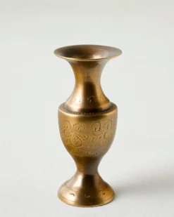 Callin Etched Brass Bud Vase