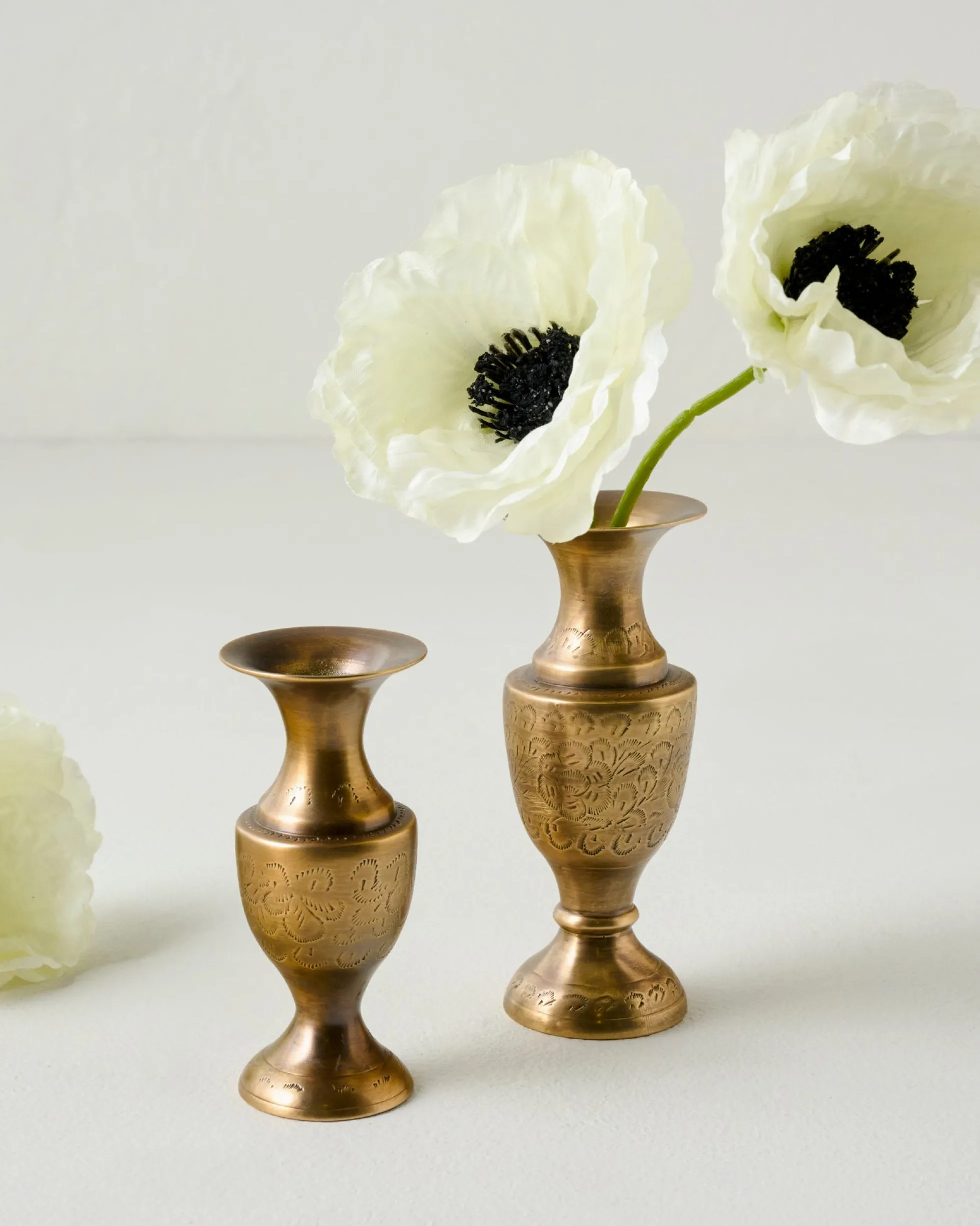 Callin Etched Brass Bud Vase