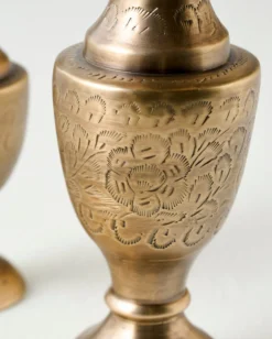 Callin Etched Brass Bud Vase
