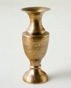 Callin Etched Brass Bud Vase