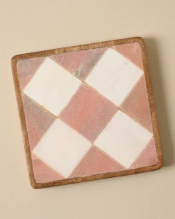 Carmella Checkered Marble Trivet