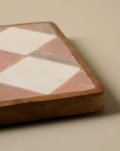 Carmella Checkered Marble Trivet