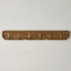Caroline Carved Wood and Brass Hook Rack