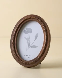 Caroline Carved Wood Oval Photo Frame