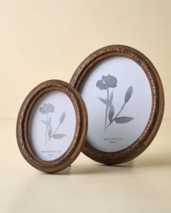 Caroline Carved Wood Oval Photo Frame