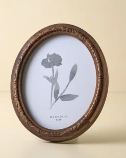 Caroline Carved Wood Oval Photo Frame