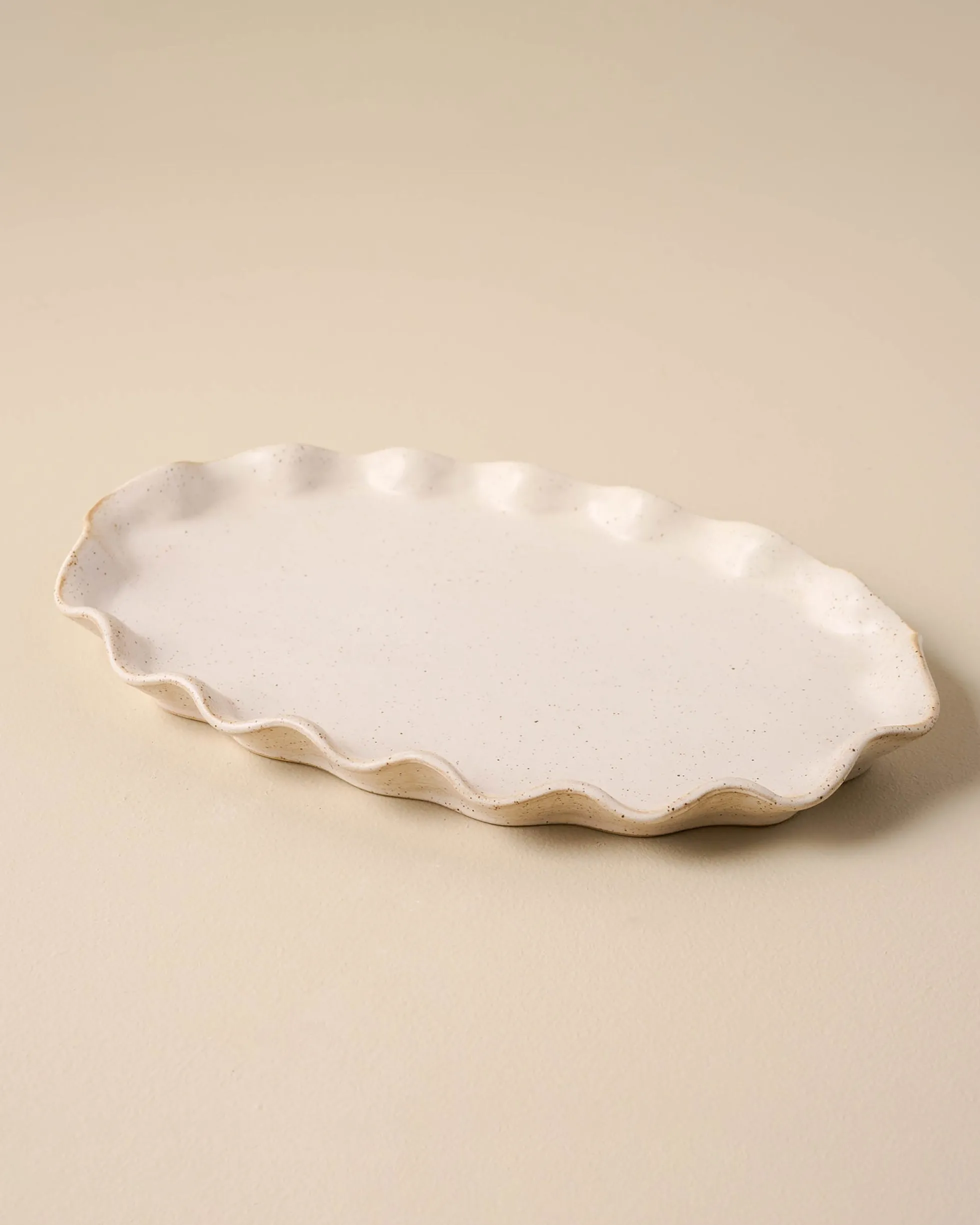 Ceramic Ruffled Tray