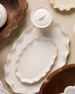 Ceramic Ruffled Tray