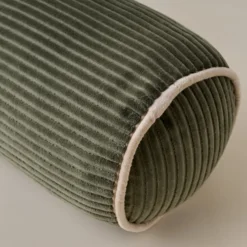 Channeled Velvet Bolster Pillow