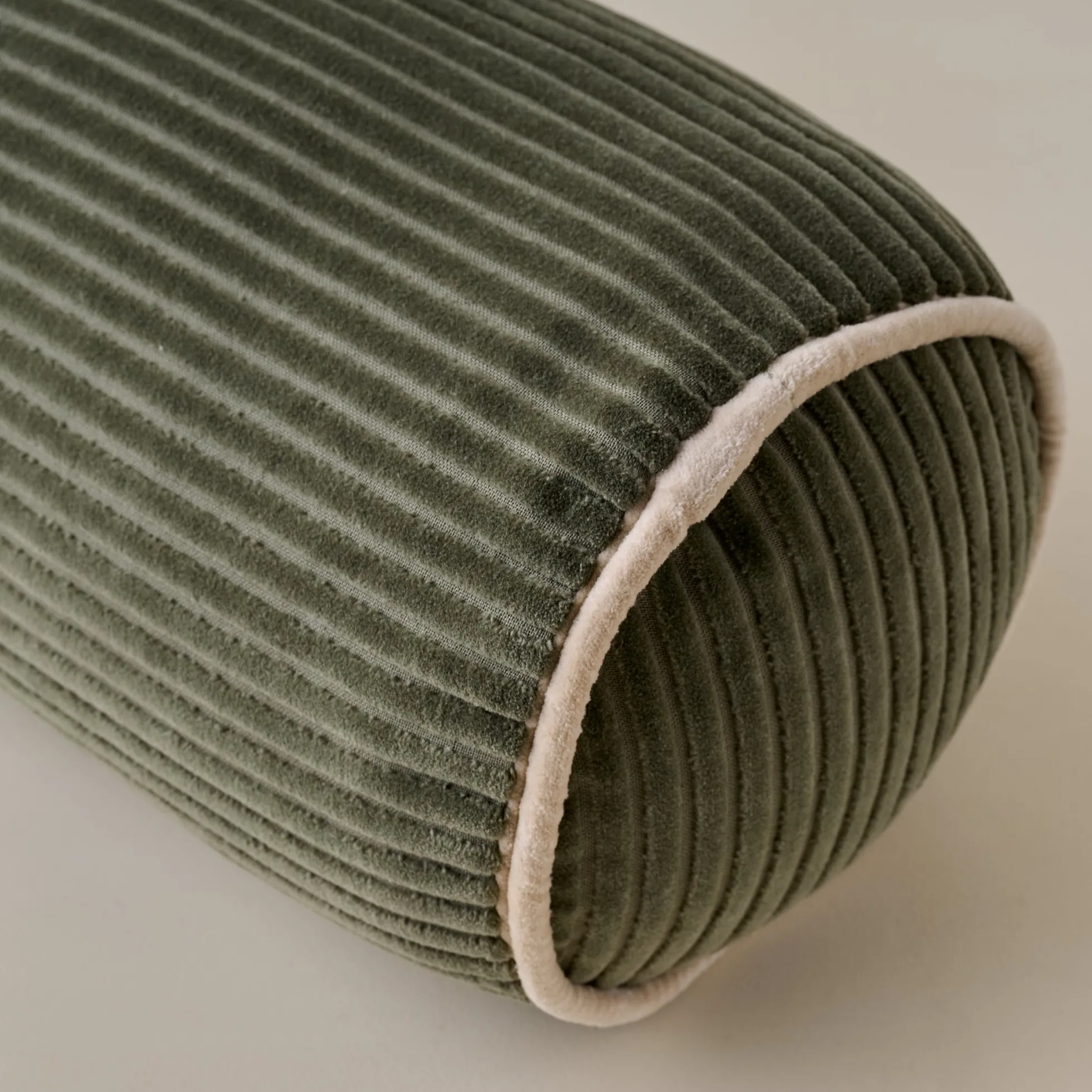 Channeled Velvet Bolster Pillow