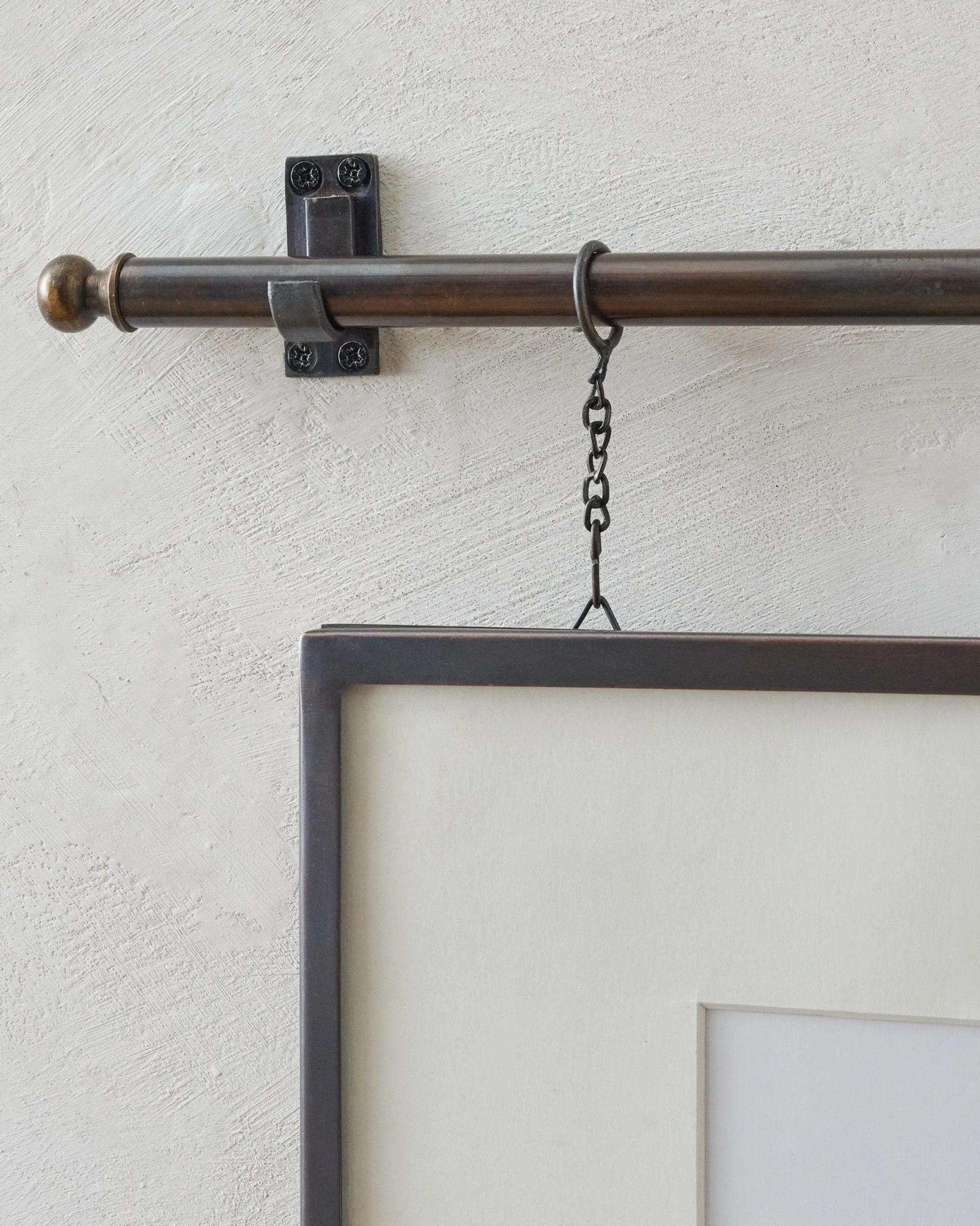 Colleen Antique Bronze Rail Double Picture Frame