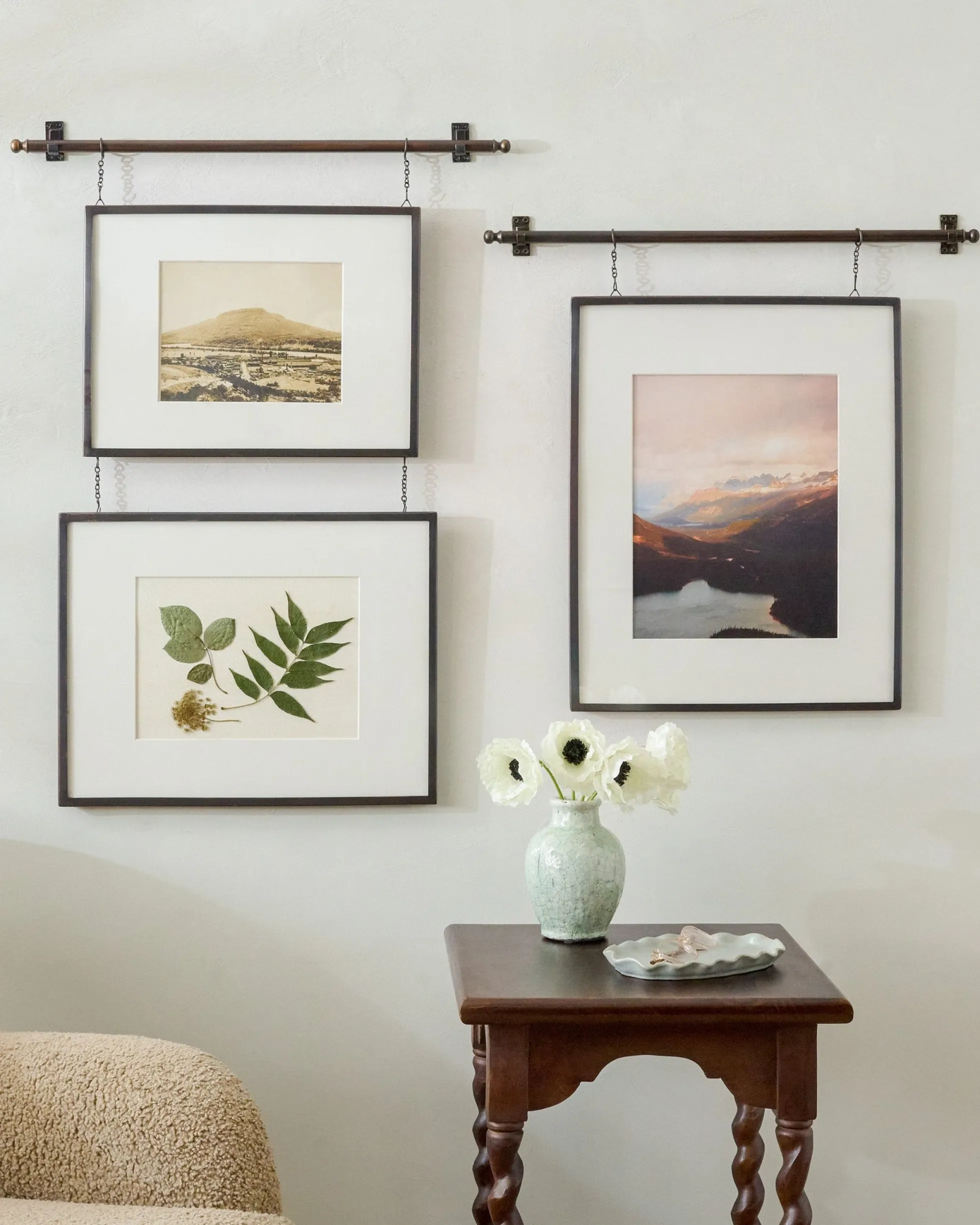 Colleen Antique Bronze Rail Picture Frame