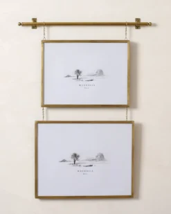 Colleen Brass Rail Double Picture Frame