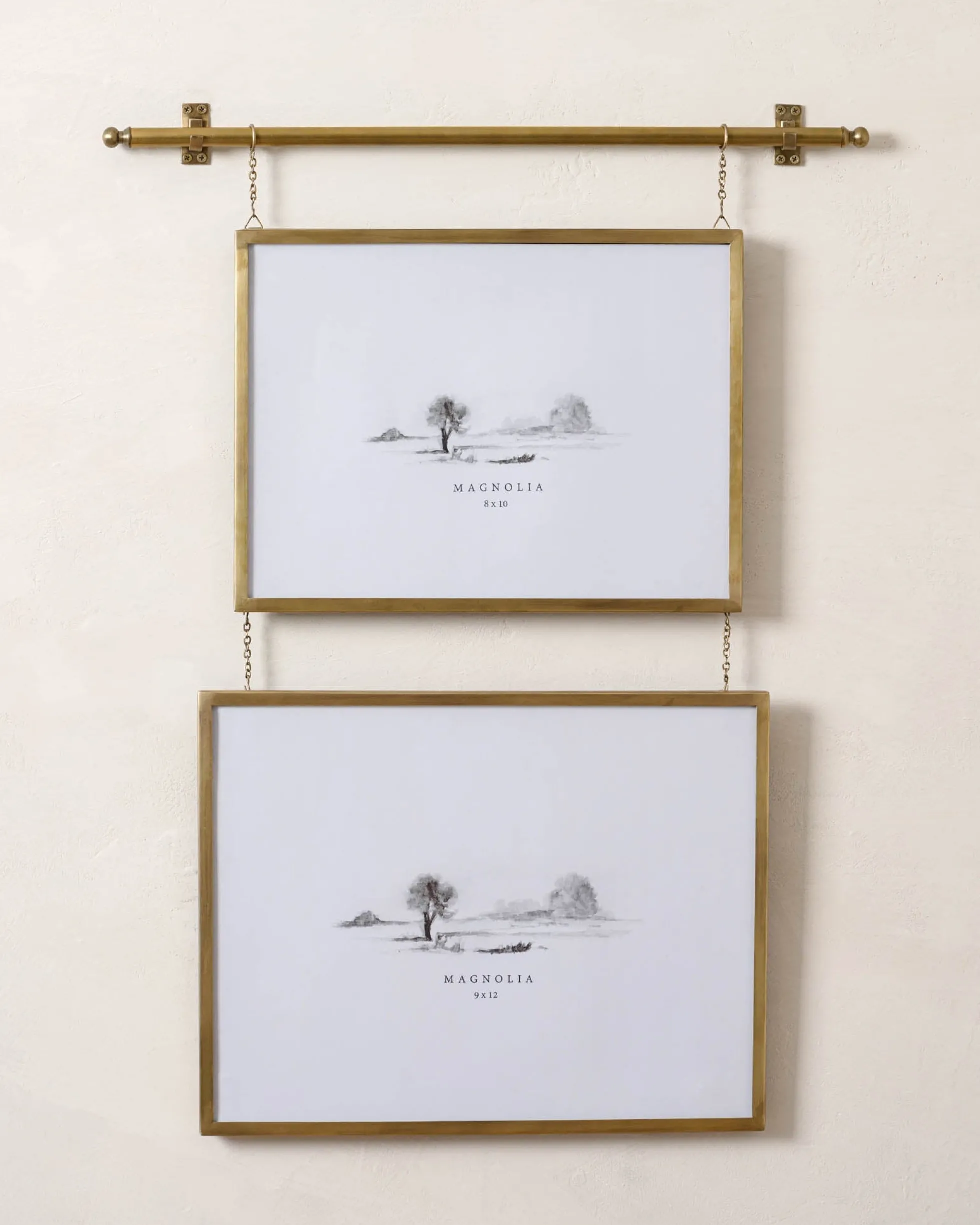 Colleen Brass Rail Double Picture Frame