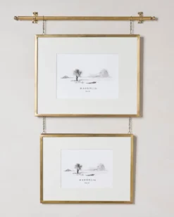 Colleen Brass Rail Double Picture Frame