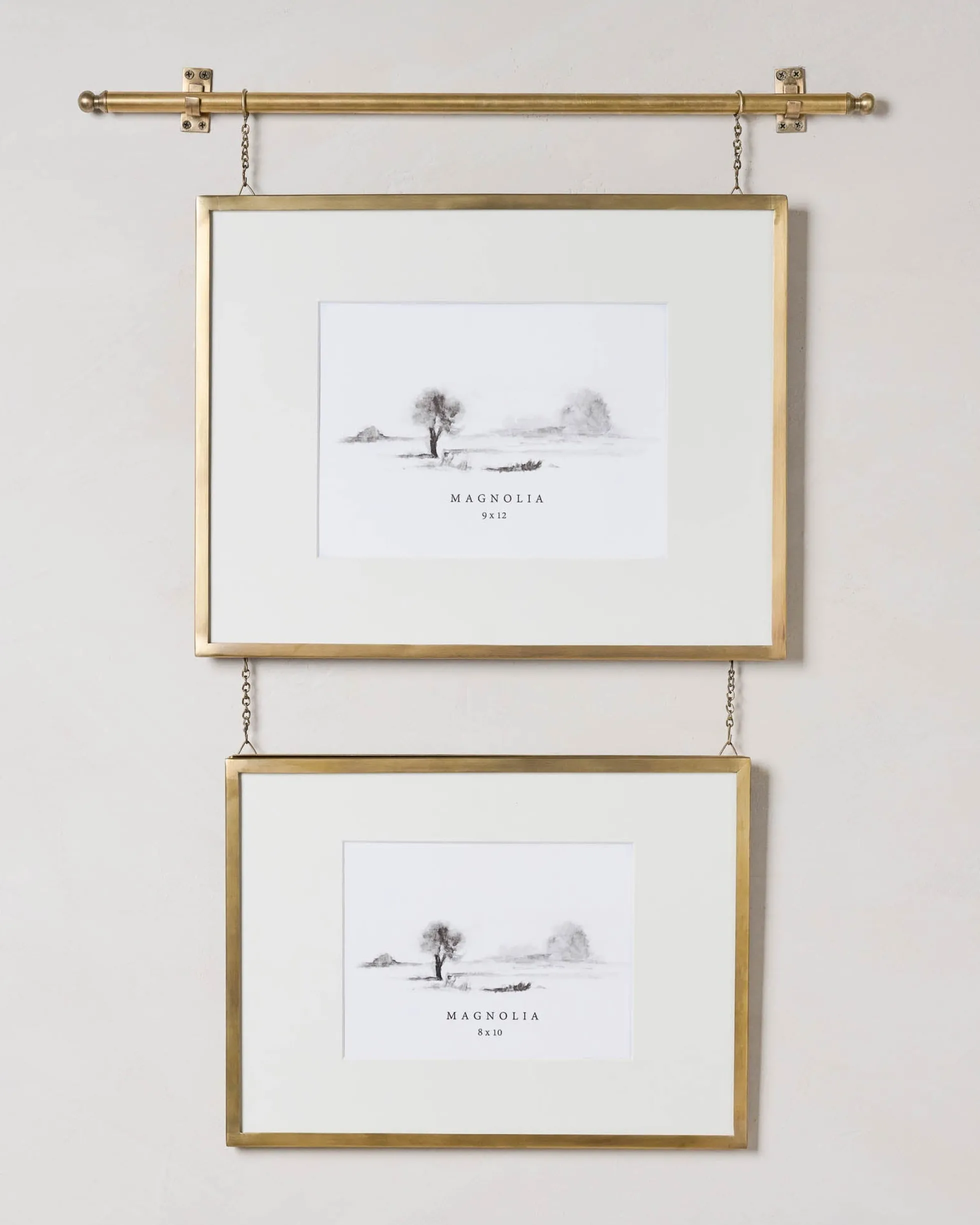 Colleen Brass Rail Double Picture Frame