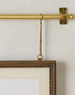 Colleen Wood and Brass Rail Picture Frame