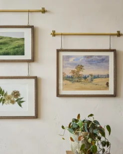 Colleen Wood and Brass Rail Picture Frame