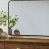 Collin Ribbed Brass Mantel Mirror