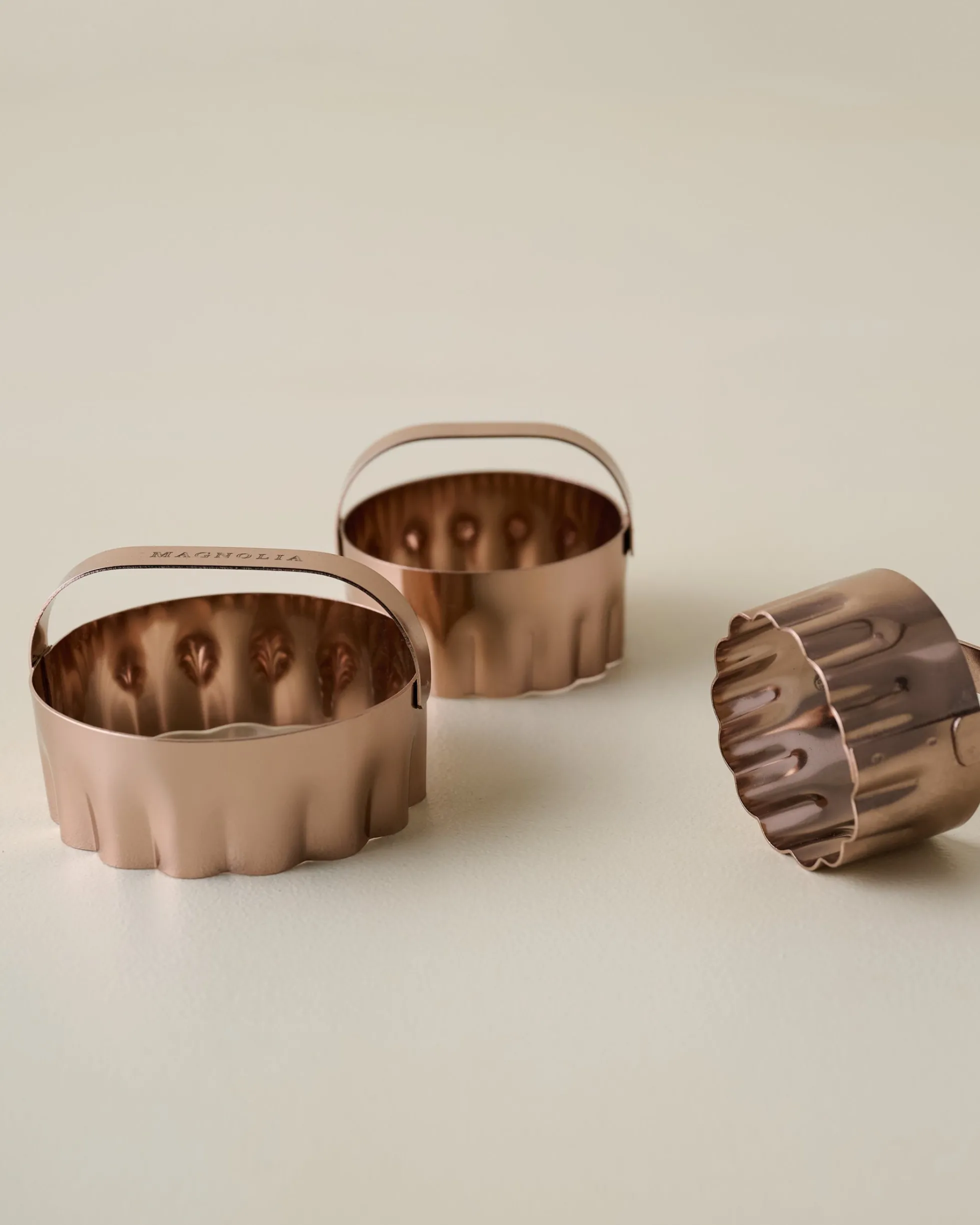 Copper Biscuit Cutter Set
