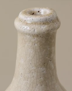 Cream Crackle Bottle Vase